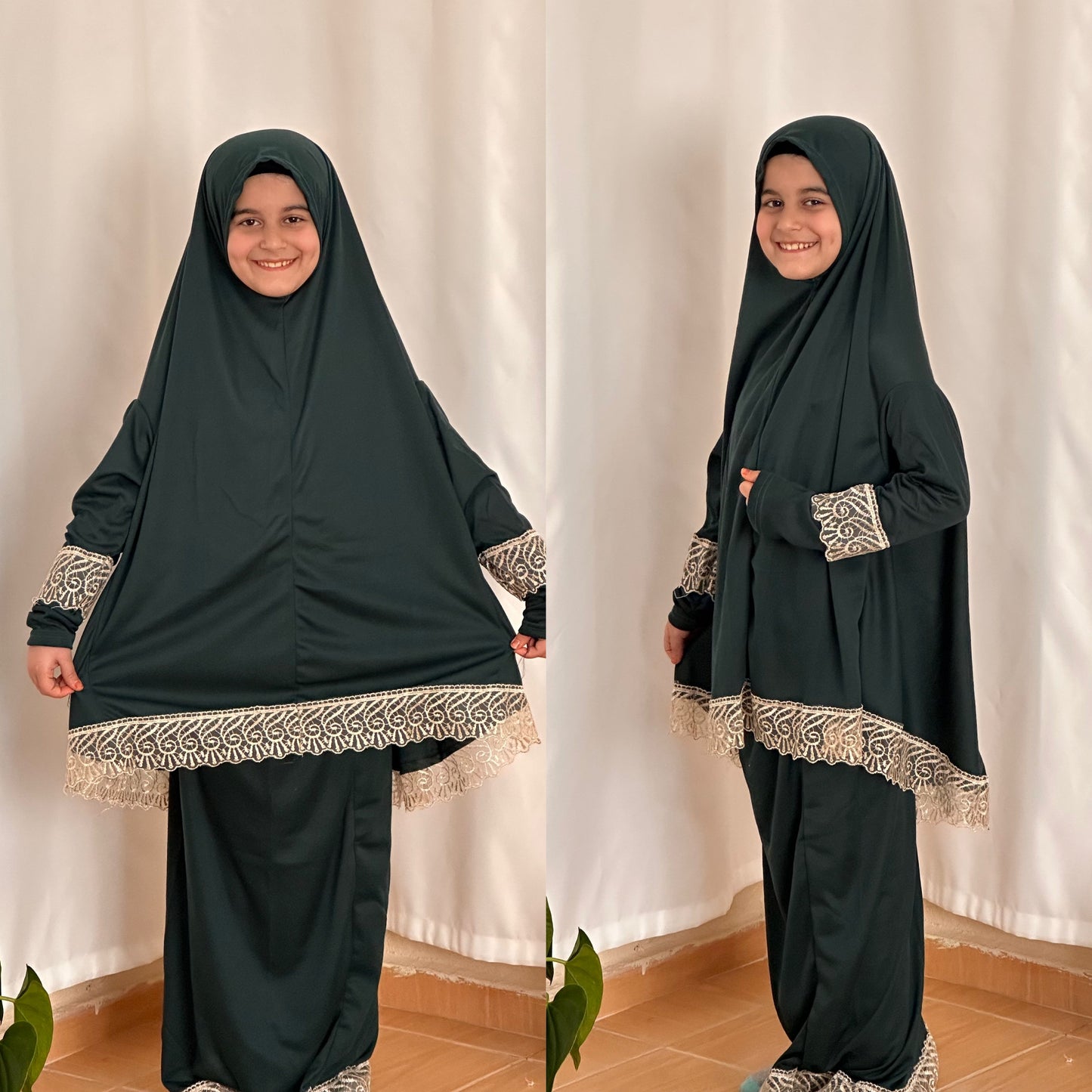(Çocuk) Namaz Elbisesi, Koyu Yeşil