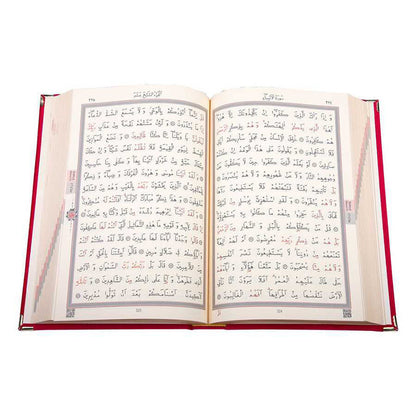 Kadife Ciltli Kur’an-ı Kerim (Kırmızı, Elif Vavlı)