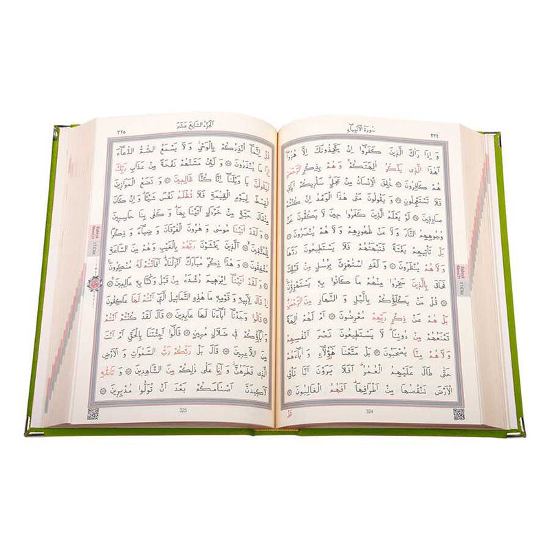 Kadife Ciltli Kur’an-ı Kerim (Yeşil, Elif Vavlı)