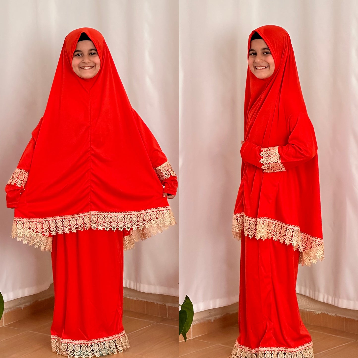(Çocuk) Namaz Elbisesi, Kırmızı
