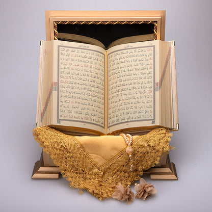 Ahşap Sandıklı Kur’an-ı Kerim Seti (Vizon)